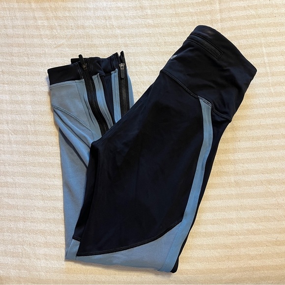 Lululemon Zip The Line Crop 23” Utility Blue Size 4 - Picture 10 of 15